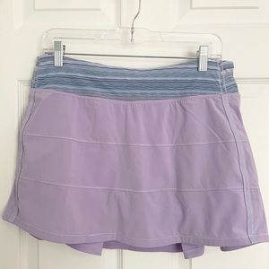 Lululemon Pace Rival II Tennis Skirt Skort Lavender Lilac Size 10 TALL